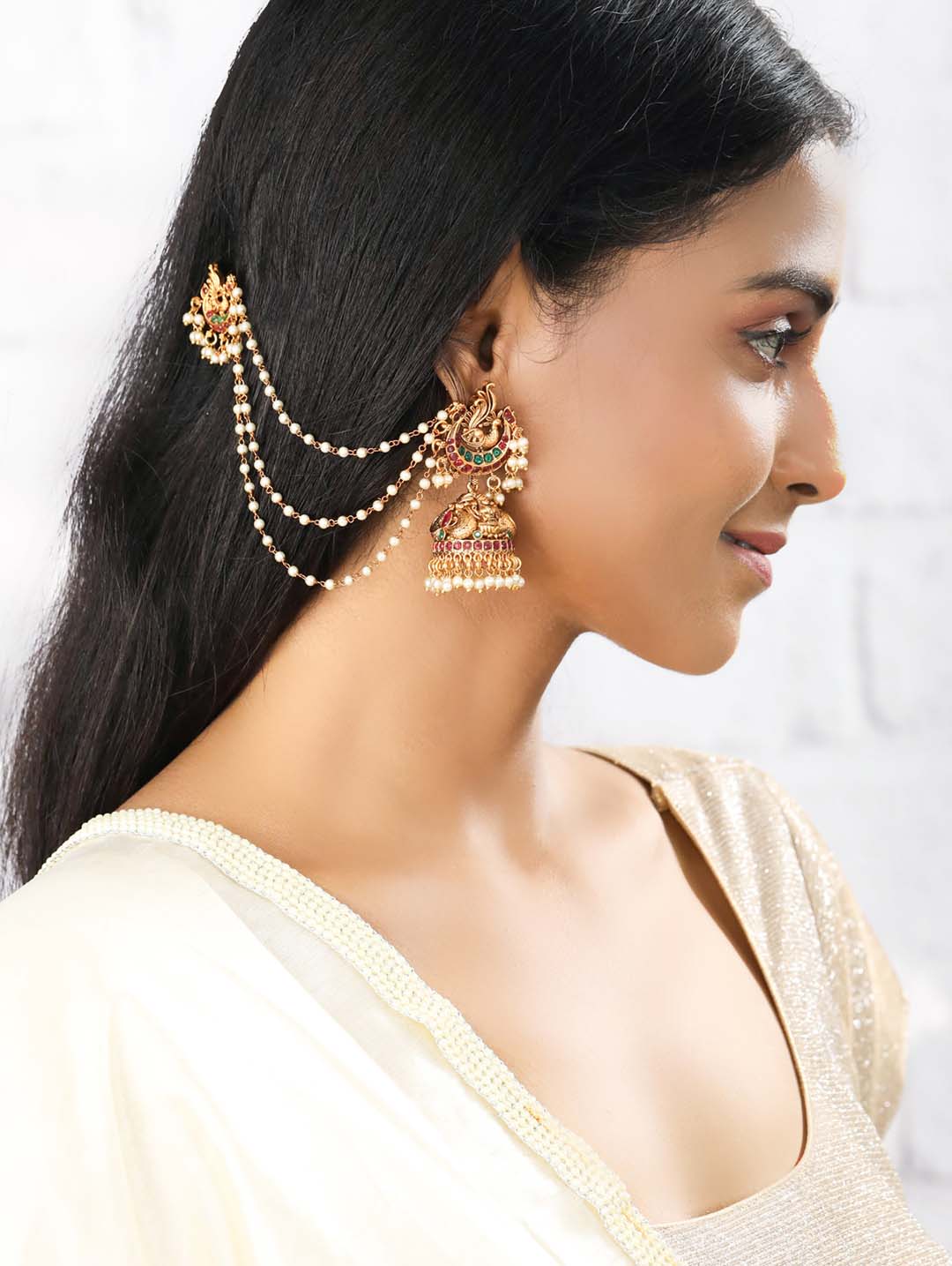 Polki Earrings/chandbali Earrings/bollywood Earring/indian Earrings/  Pakistani Earrings/indian Jewelry/punjabi Jewelry - Etsy